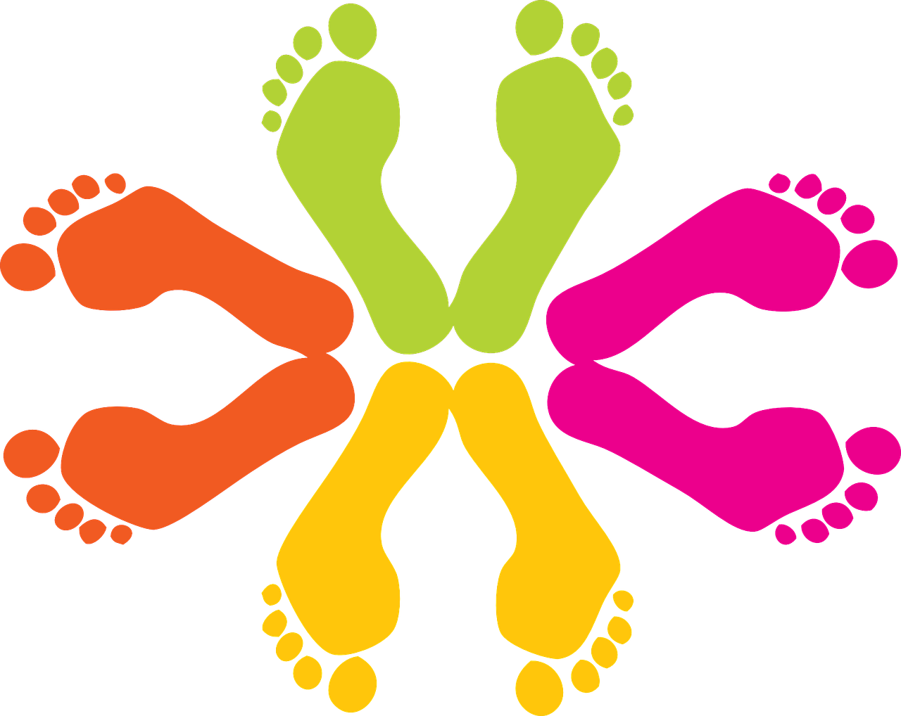 Walking Feet Clipart Footprints Footprint Feet Free - Feet Cartoon (1280x1018)