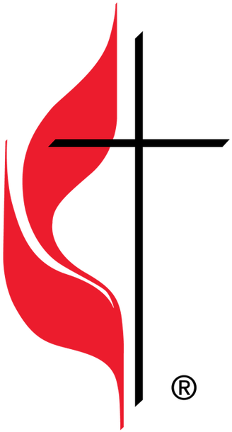 Who Are We And What Do We Say With Our Cross And Flame - United Methodist Logo (395x679)