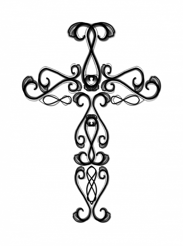 Wooden Cross Drawing - Cross Drawing (640x857)