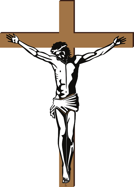 Christian Cross Png Transparent Images - Christ On Cross Vector (459x640)