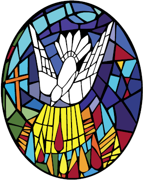 Contact Church Of The Holy Spirit - Stained Glass Holy Spirit Dove Png (325x413)