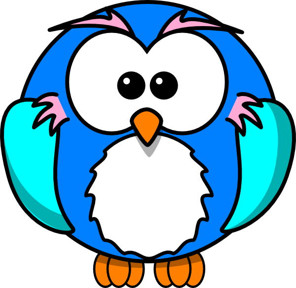 Cute Owl On Branch Clip Art - Cute Owl In Drawing (600x585)