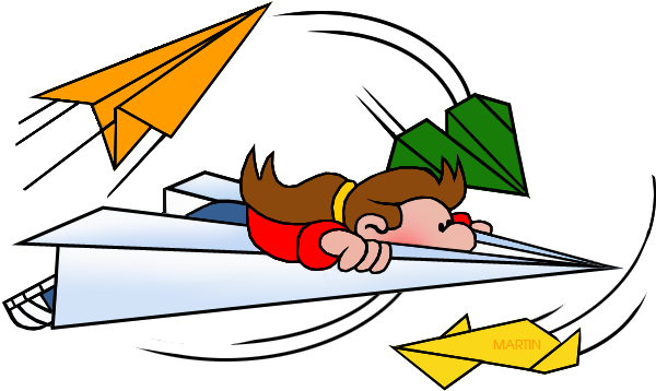 Clipart Of Paper Airplanes Science Clip Art By Phillip - Clip Art Paper Airplane (621x381)