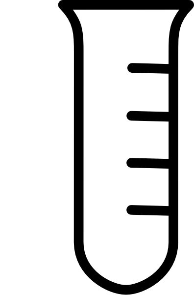 Test Tubes Clipart Test Tube Clip Art At Clker Vector - Test Tube Clipart Black And White (396x600)