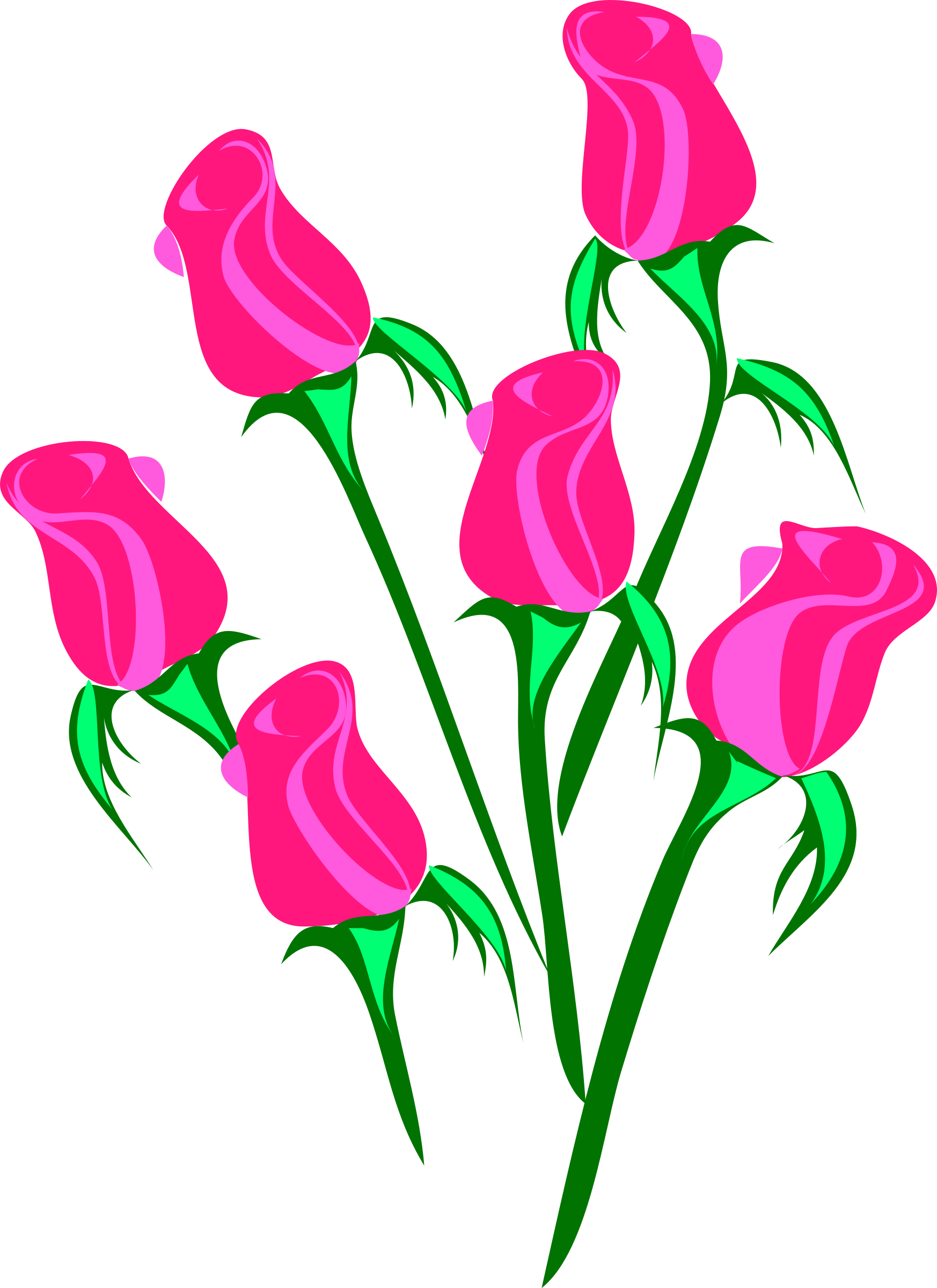 Clipart - Clip Art Rose Flowers (1746x2400)
