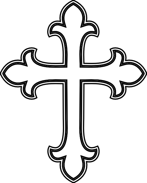 Whitee Cross Clip Art - Fancy Cross (480x597)