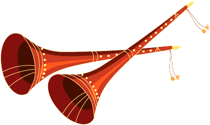 Indian Wedding Clipart Colour Png - Shehnai Clipart (600x450)