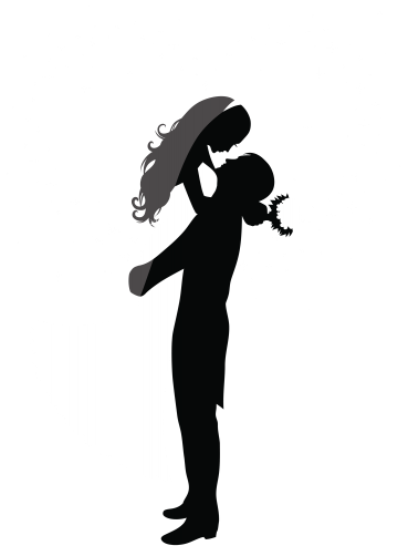 Wedding Couple Silhouettes Png Clip Art - Vector Marriage (820x1078)