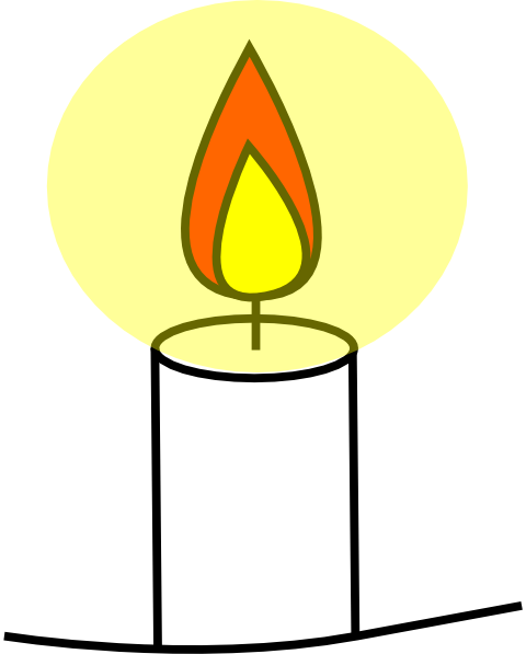 Religious Clipart Candle - Clip Art Candle (480x597)