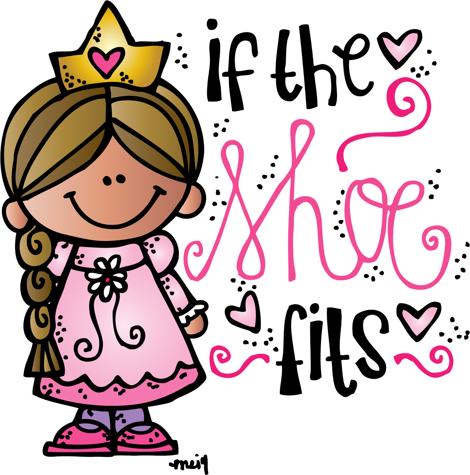 Melonheadz Illustrating If The Shoe Fits Freebie - Melonheadz Princess (1595x1600)