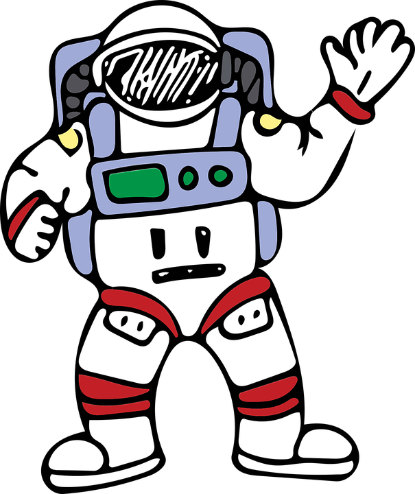 Children's - Astronot Kartun Png (605x720)