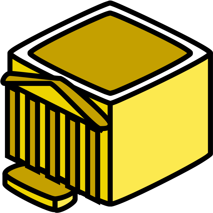 Hardware Building, City, Computer, Yellow, Square, - Administration Clipart (800x765)