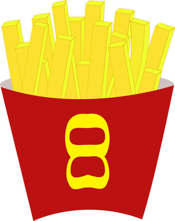 French Fries Clip Art Free Vector - Chip Clipart (1013x1280)