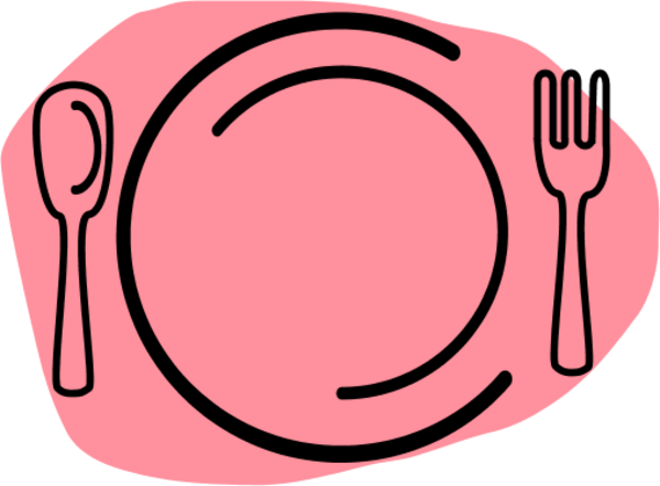 Plate Clipart Large - Dinner Plates Clipart (600x442)