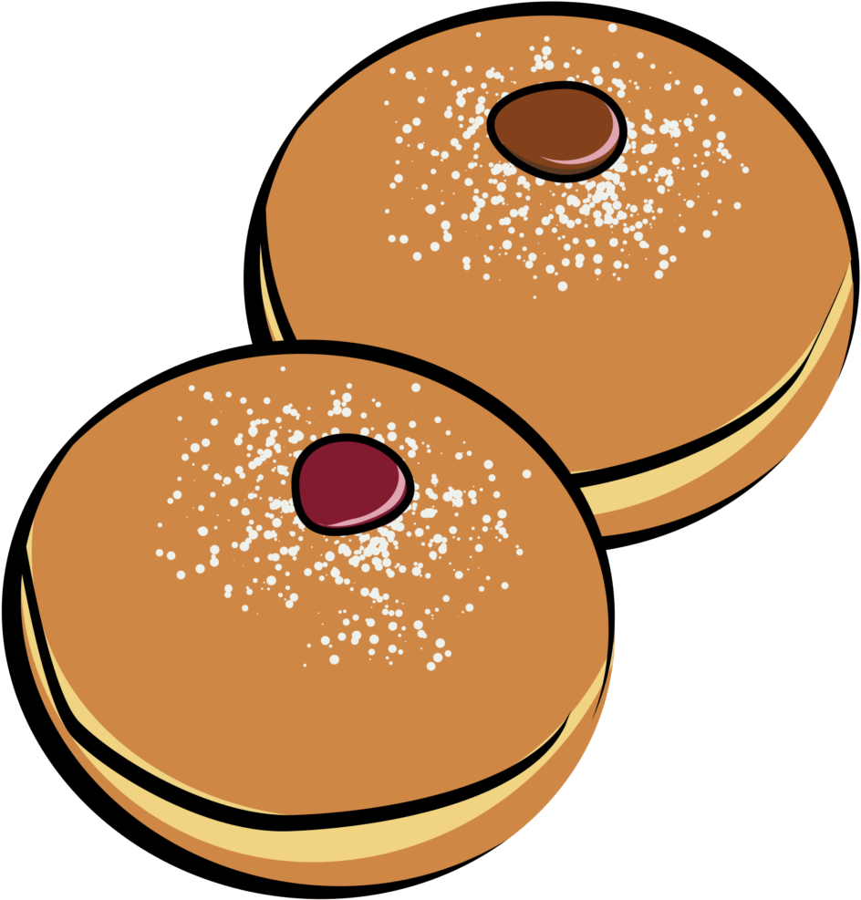 Hanukkah Clip Art Download - Sufgania Png (1024x1024)