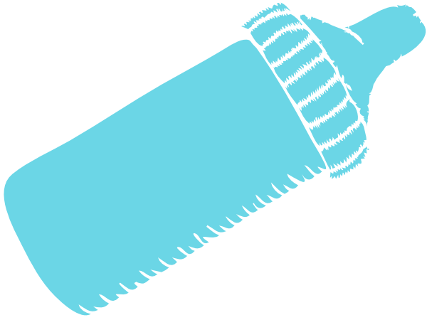 Baby Bottle Tiffany Blue Clip Art - Pink Baby Bottle Clip Art (600x450)