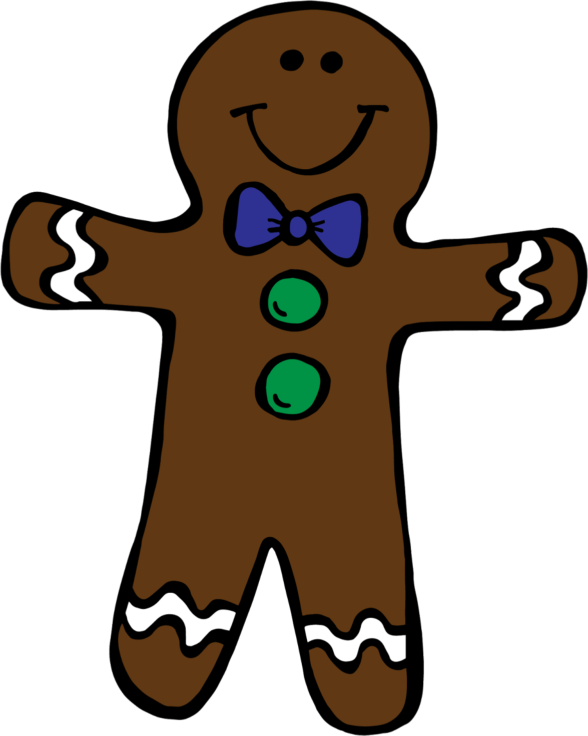 Gingerbread Man Clip Art - Gingerbread Boy And Girl (1284x1600)