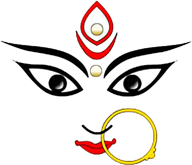 Gods Clipart Maa - Maa Durga Eyes (400x342)