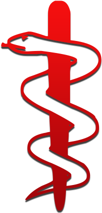 Rod Of Asclepius Red Clip Art Image - Rod Of Asclepius Color (512x512)