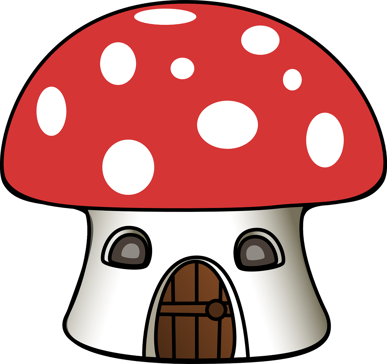 Mushroom House Cartoon Toadstool Home Forest - Cartoon Mushroom House (1280x1204)