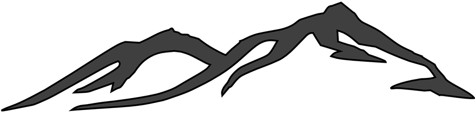 Mountain Outline Free Vector Graphic Mountain Top Grand - Silueta Montaña (960x480)