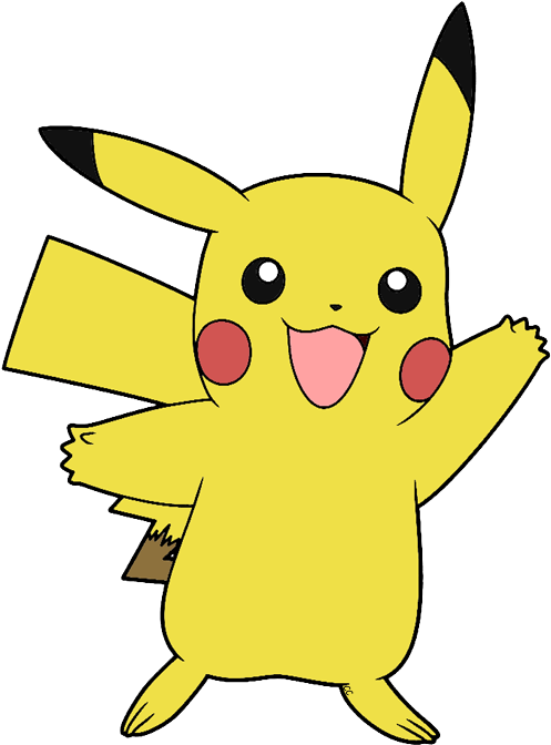 The Following Images Were Colored And Clipped By Cartoon - Pikachu Clip Art (500x687)