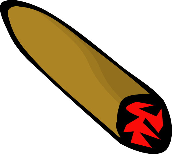 Long Cigar Clip Art - Cigar Clipart (600x536)