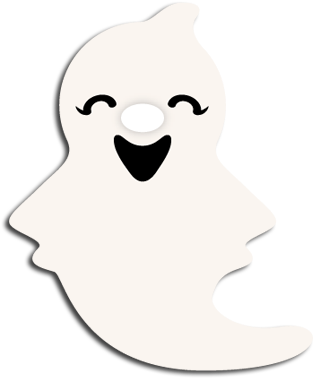 Ghosty - Cute Ghost Silhouette (340x412)