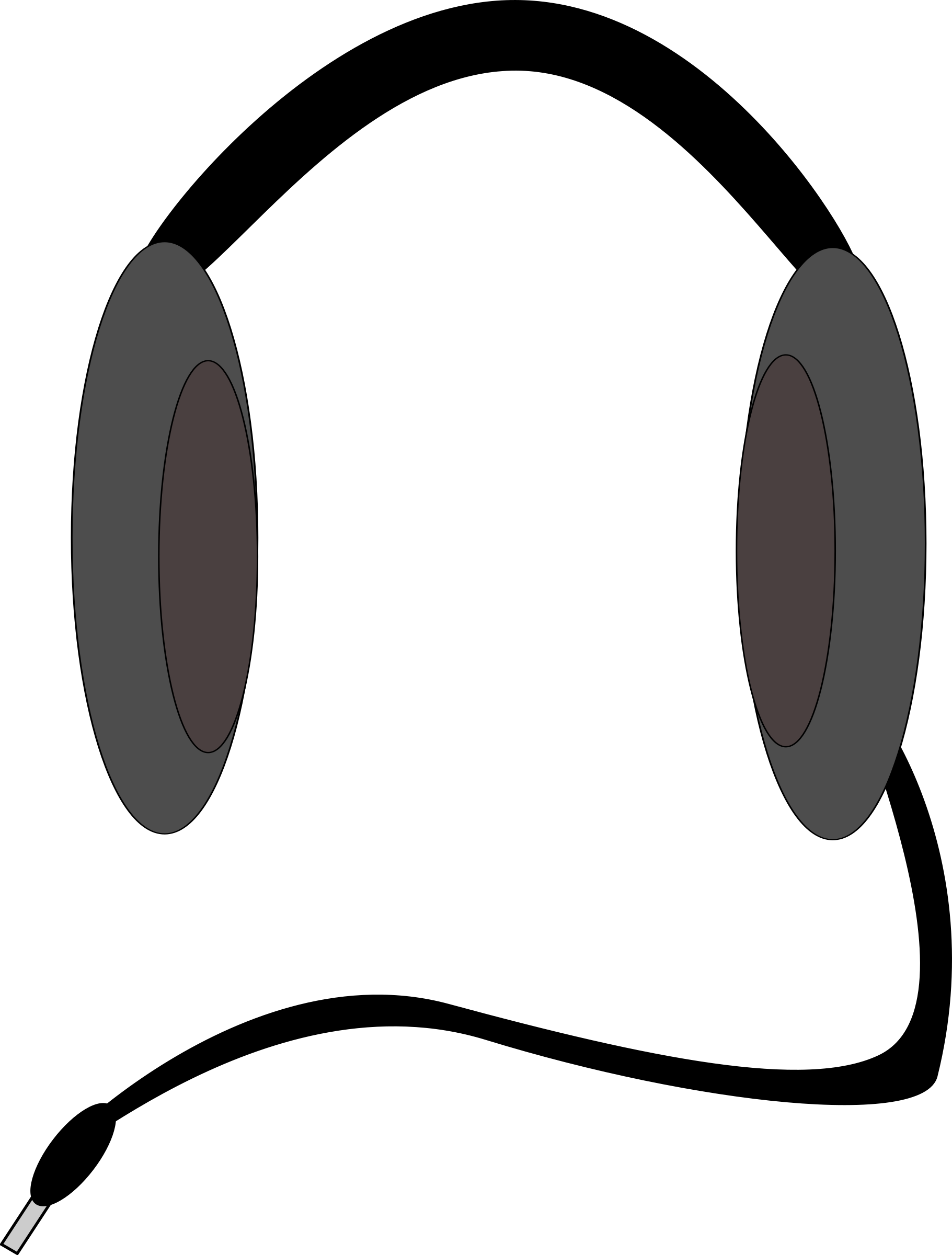 Headphones - Headphones Clip Art (1821x2400)