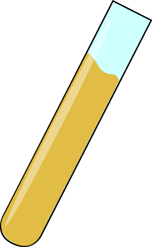 Science Test Tube With Orange Liquid - Test Tube With Liquid (303x494)