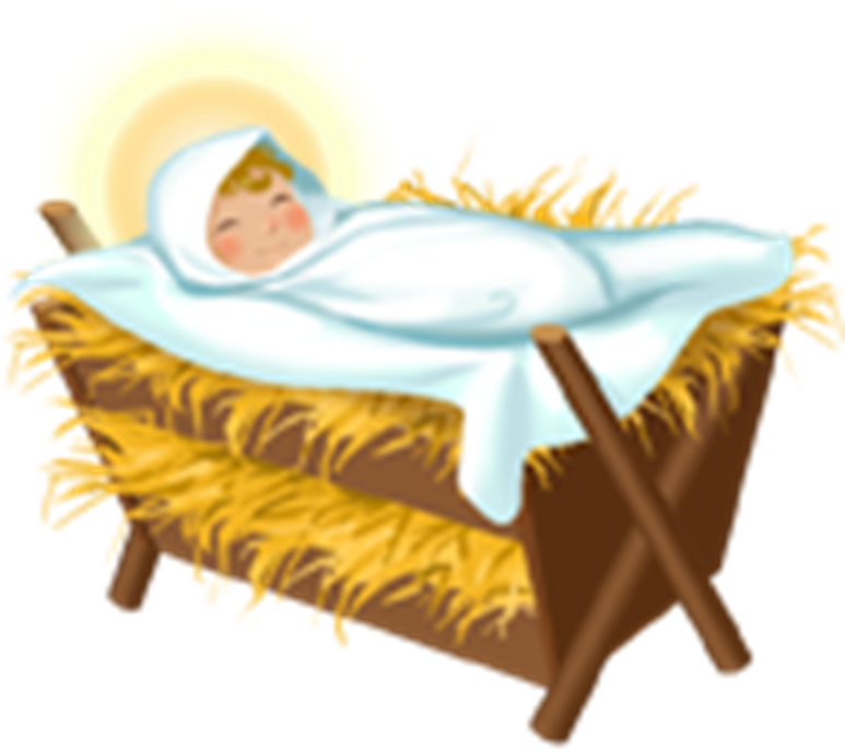 4th Grade Christmas Vocabulary - Baby Jesus In A Manger Png (939x830)
