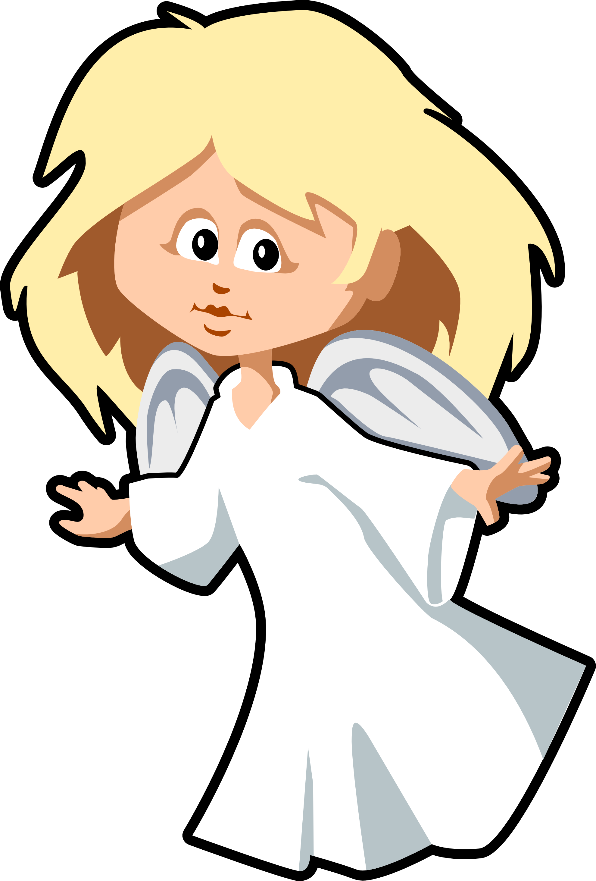 Clip Art Angel Normal Christmas Xmas Peace - Angel Clipart No Background (1979x2924)
