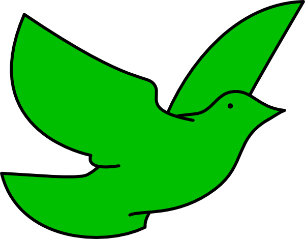 This Free Clip Arts Design Of Green Dove - This Free Clip Arts Design Of Green Dove (600x470)
