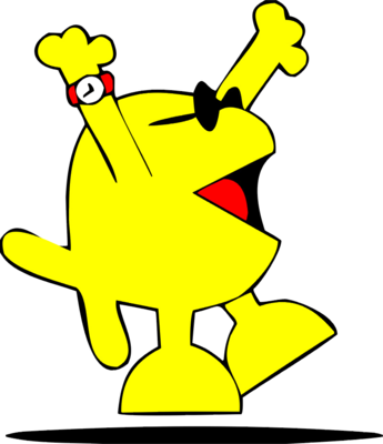 Excited Christian Fish - Hooray Clipart (345x400)