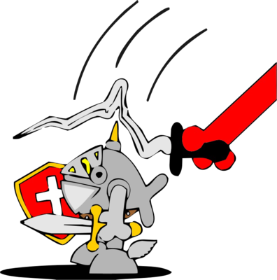 Crusader Christian Fish Defended - Crusader Christian Fish Defended (396x400)