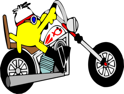 Christian Fish On A Motorcycle - Motorcycle (400x303)