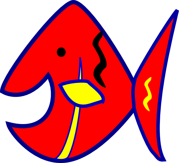 Red And White Koi Fish - Clip Art (600x544)