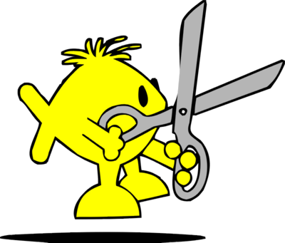 Christian Fish With Scissors - Christian Fish With Scissors (400x341)