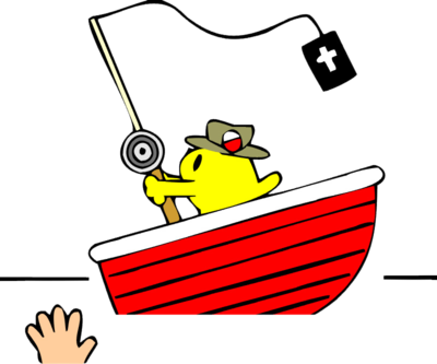 Christian Fish On Boat - Fisher Of Men Clipart (400x333)