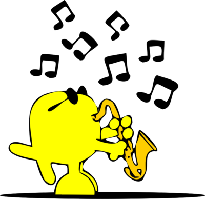 Christian Fish Playing Saxophone - Christian Fish Playing Saxophone (400x388)