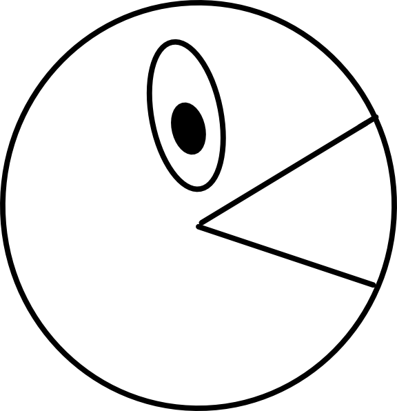 Pacman Outline Clip Art - Pacman Outlines (576x596)
