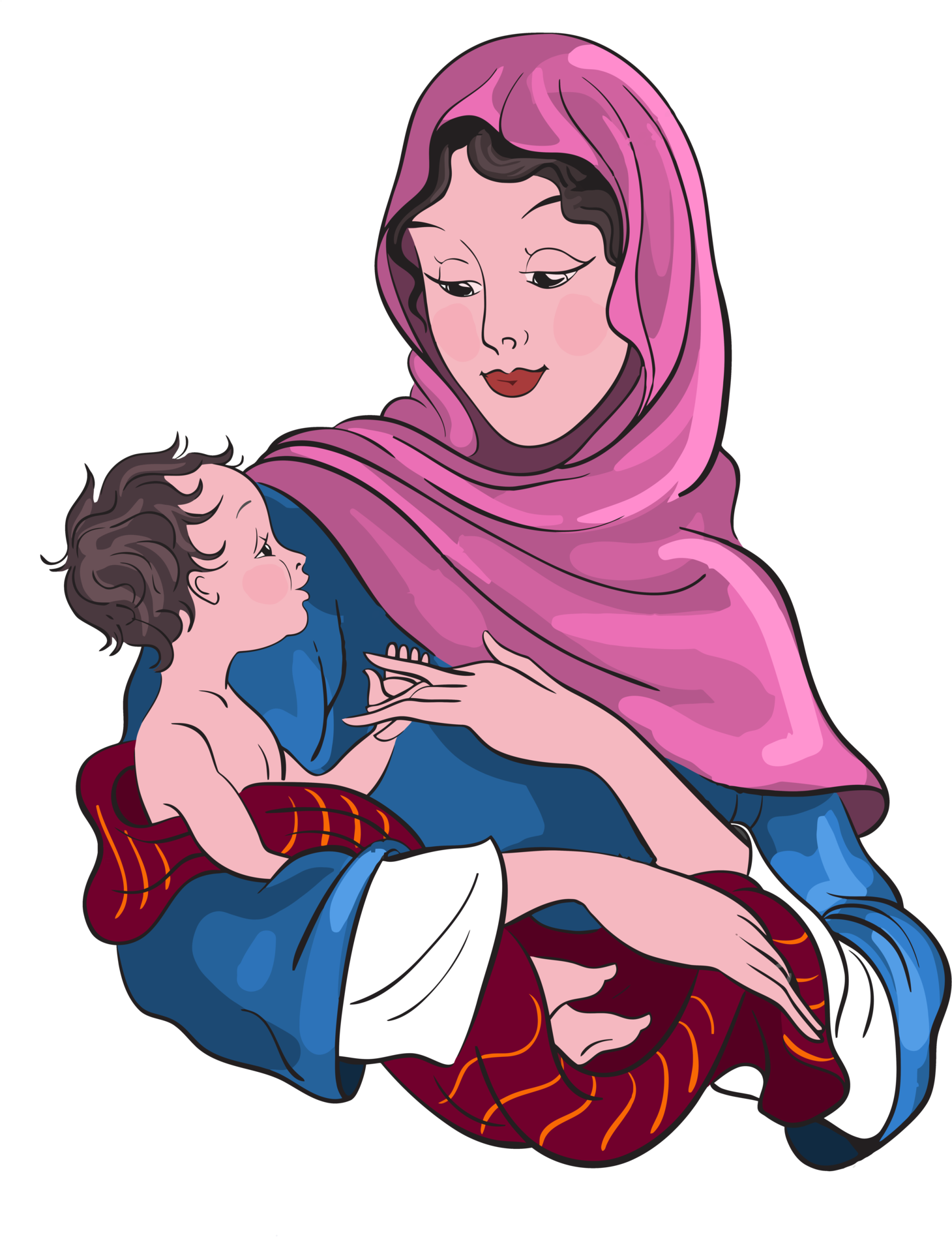 Minayoussefsaleb 20 0 Jesus Vector 140 By Minayoussefsaleb - پروفایل تبریک روز مادر (1600x1966)