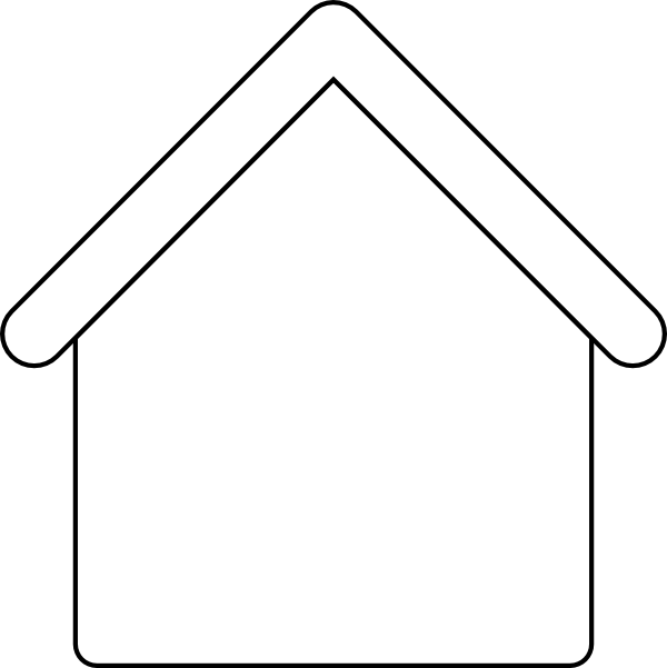 House Clipart House Outline - Gingerbread House Template Coloring (600x601)