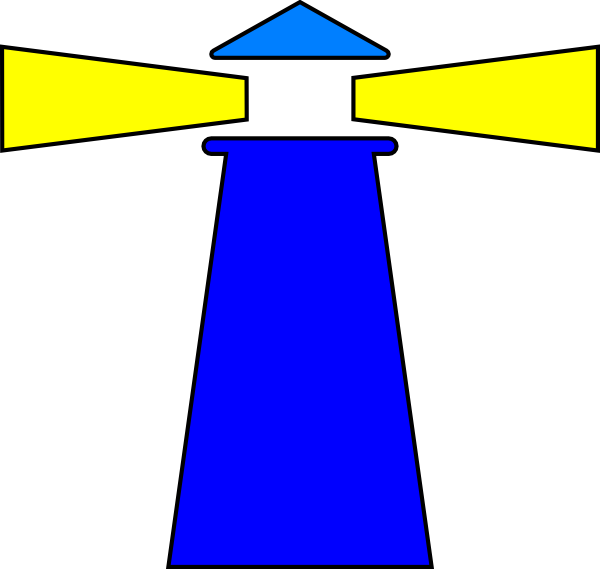 Blue Light House Clipart - Easy Lighthouse Clipart (600x569)