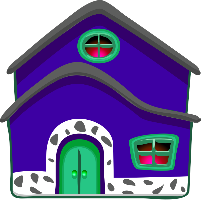 House Blue B Image - Blue House Clipart (800x794)