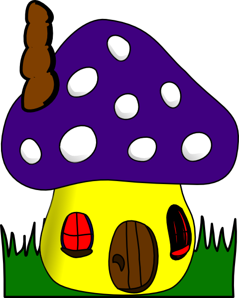 Mushroom House Clip Art - Clip Art Mushroom House (480x599)