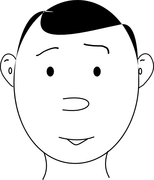 Free Vector Human Face Outline Clip Art - Human Face Outline (510x595)