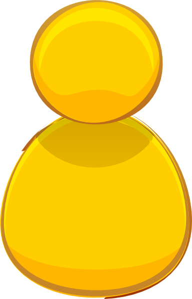 Human Clipart Yellow - Yellow Person Icon Png (384x597)