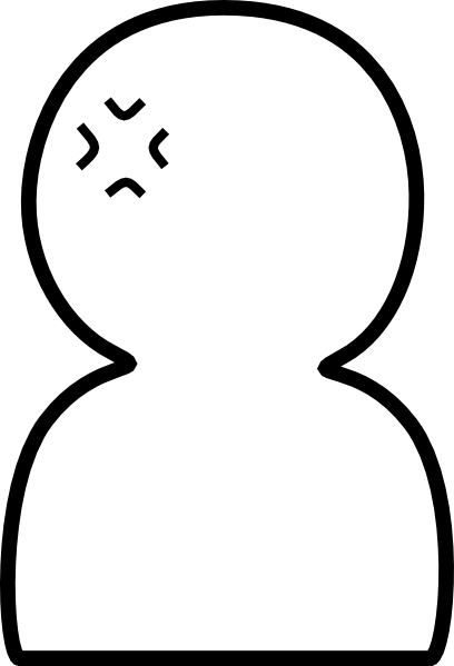 Human Simple Anger Clip Art - Anger Simple (408x599)