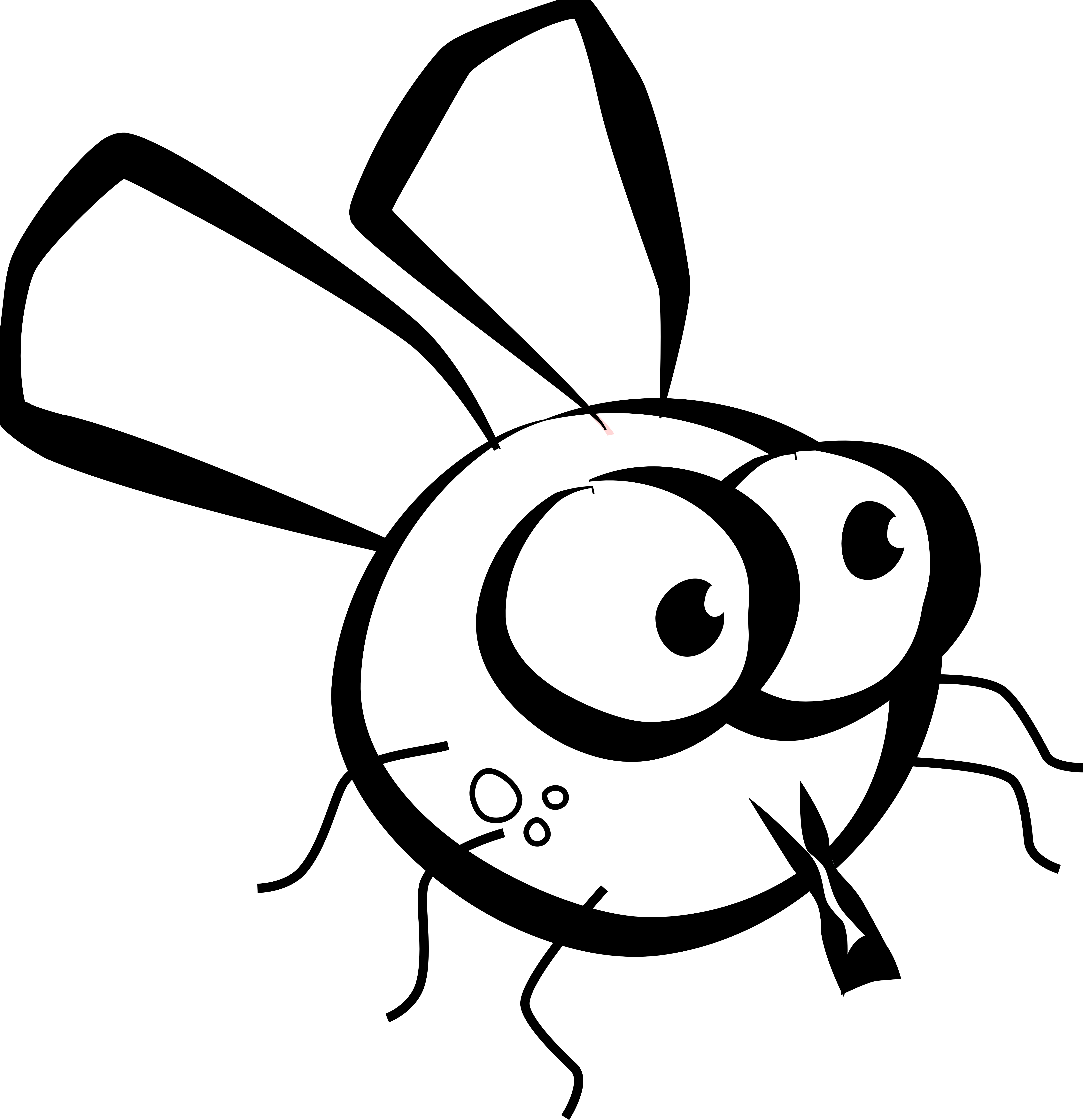 Cartoon Fly Svg Openclipart - Flies Cartoon (5555x5746)